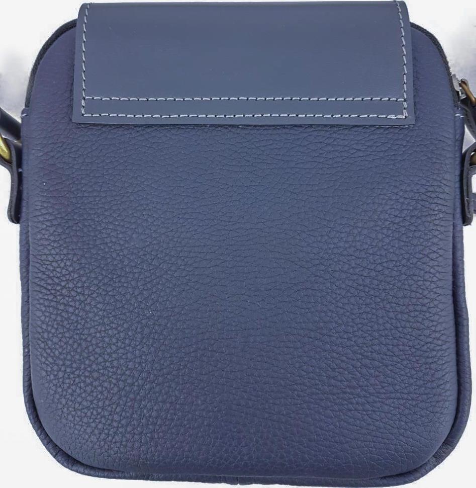 Стильная мужская сумка через плечо синего цвета VATTO (11719)