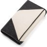 Чорно-білий гаманець з натуральної шкіри морського ската STINGRAY LEATHER (024-18103) - 2