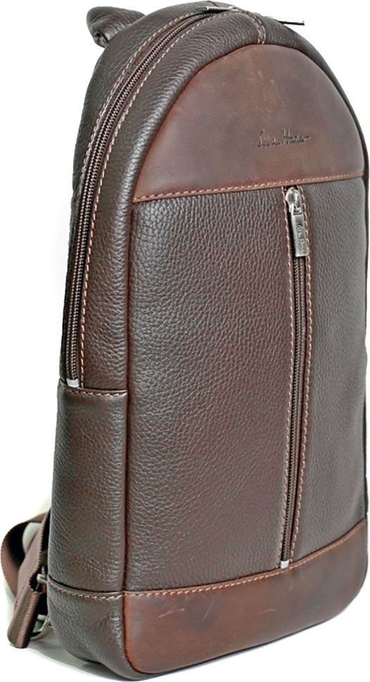 Коричневый рюкзак из комбинированной кожи Issa Hara (21148)