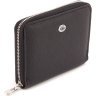Шкіряний жіночий гаманець чорного кольору на блискавковій застібці ST Leather 1767277 - 8