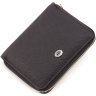 Шкіряний жіночий гаманець чорного кольору на блискавковій застібці ST Leather 1767277 - 3
