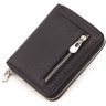 Шкіряний жіночий гаманець чорного кольору на блискавковій застібці ST Leather 1767277 - 4