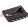 Шкіряний жіночий гаманець чорного кольору на блискавковій застібці ST Leather 1767277 - 5