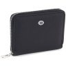 Шкіряний жіночий гаманець чорного кольору на блискавковій застібці ST Leather 1767277 - 1