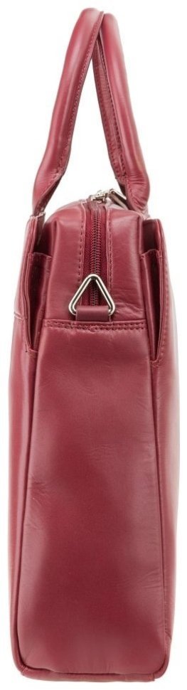 Жіноча шкіряна сумка червоного кольору під ноутбук до 13 дюймів Visconti Ollie 77377