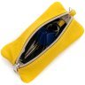 Велика шкіряна ключниця з двома відділеннями жовтого кольору Leather Collection 97777 modnotak фото - 5