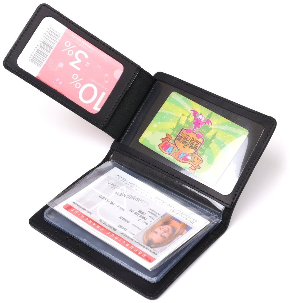 Чорна обкладинка для автодокументів із вінтажної шкіри Shvigel 2413923 modnotak фото №20