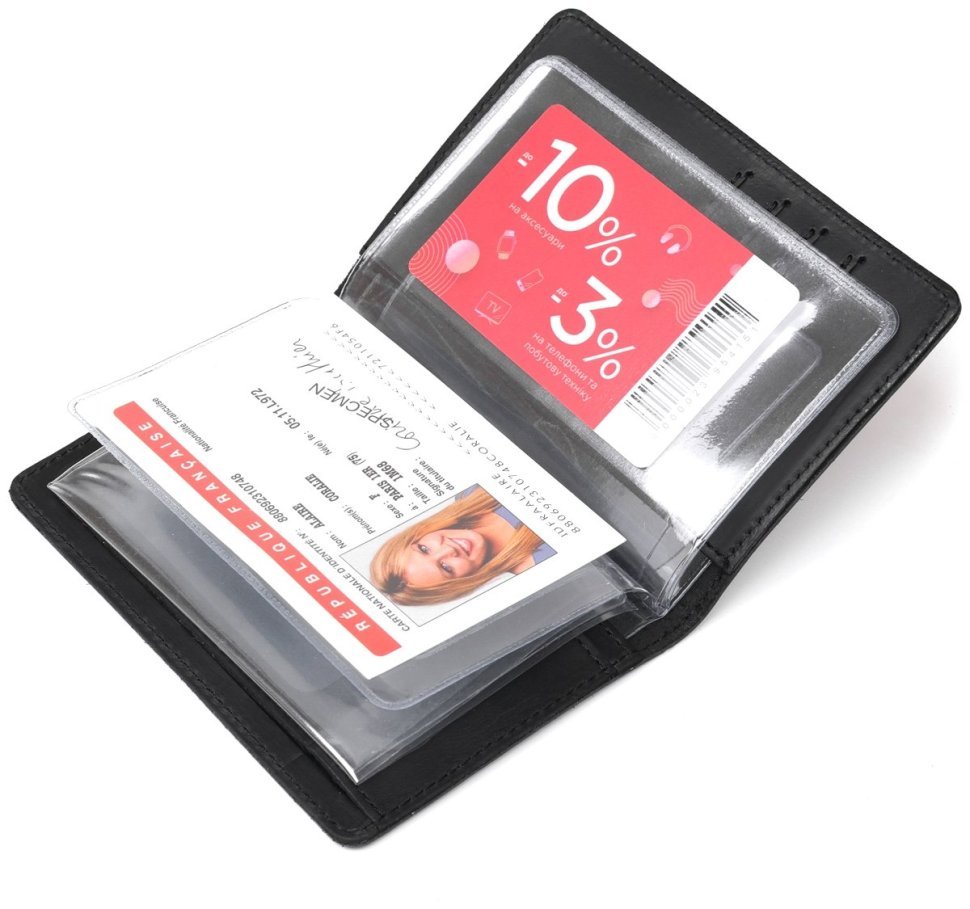 Чорна обкладинка для автодокументів із вінтажної шкіри Shvigel 2413923 modnotak фото №21