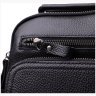 Городская мужская сумка барсетка из натуральной фактурной кожи с ручкой для носки Vintage 98177 черного цвета modnotak фото - 4
