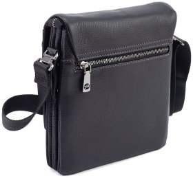 Чоловіча сумка з натуральної шкіри із клапаном на магнітах HT Leather 108577