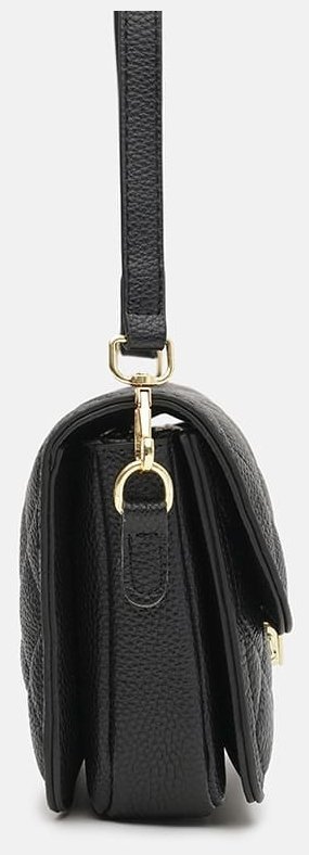 Компактная женская сумка из стеганой кожи с плечевым ремнем Borsa Leather 108877 на защелке modnotak фото №4