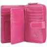 Яркий розовый женский кошелек из высококачественной натуральной кожи с RFID - Visconti Madame 68877 - 6