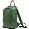 Жіночий просторий зелений рюкзак з натуральної шкіри хорс TARWA (21748) - 1