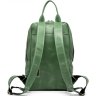 Женский просторный зеленый рюкзак из натуральной кожи крейзи хорс TARWA (21748) - 4