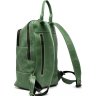 Женский просторный зеленый рюкзак из натуральной кожи крейзи хорс TARWA (21748) - 5