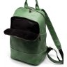 Женский просторный зеленый рюкзак из натуральной кожи крейзи хорс TARWA (21748) - 6