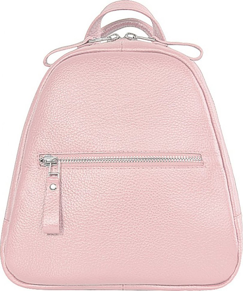 Жіночий світло-рожевий рюкзак з натуральної шкіри Issa Hara (27089)