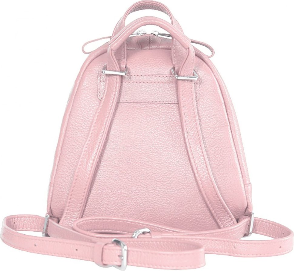 Жіночий світло-рожевий рюкзак з натуральної шкіри Issa Hara (27089)
