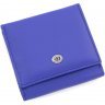 Шкіряний жіночий гаманець синього кольору в горизонтальному форматі ST Leather (15327) - 1