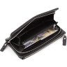 Чорний гаманець-клатч з м'якої натуральної шкіри на дві блискавки ST Leather (15408) - 2