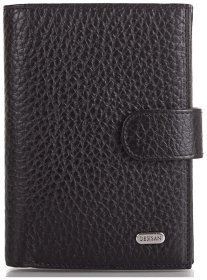 Чорна обкладинка на автодокументи із фактурної шкіри Desisan 79877