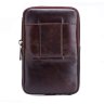 Компактная мужская сумка-чехол для телефона из коричневой кожи на пояс Bull (19706) - 2