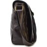 Большая мужская сумка-мессенджер из натуральной коричневой кожи с клапаном TARWA (21684) - 4