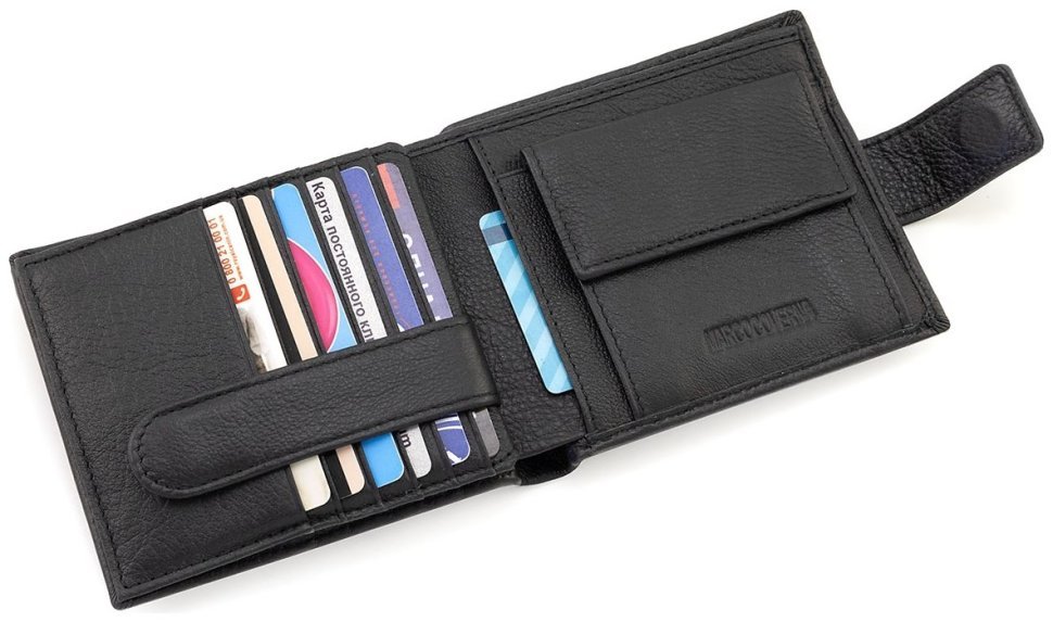 Кожаное портмоне мужское с блоком для карточек Marco Coverna 90878 modnotak фото №6