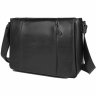 Чоловіча чорна сумка-месенджер із натуральної шкіри високої якості Vintage (20435) - 2