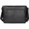 Мужская черная сумка-мессенджер из натуральной кожи высокого качества Vintage (20435) - 3
