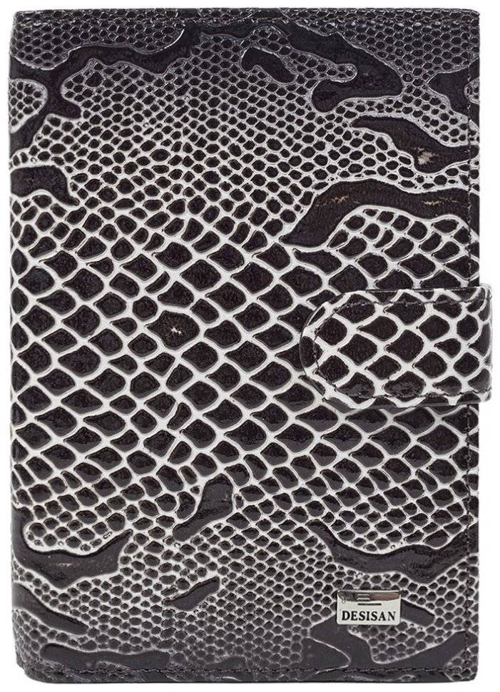 Женская обложка под паспорт и автодокументы из натуральной кожи под змею Desisan 81478 modnotak фото №1