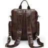 Фирменный рюкзак из натуральной кожи коричневого цвета VINTAGE STYLE (14163) - 5