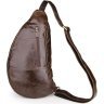 Повседневная мужская сумка-рюкзак из натуральной кожи коричневого цвета VINTAGE STYLE (14560) - 2