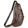 Повседневная мужская сумка-рюкзак из натуральной кожи коричневого цвета VINTAGE STYLE (14560) - 3