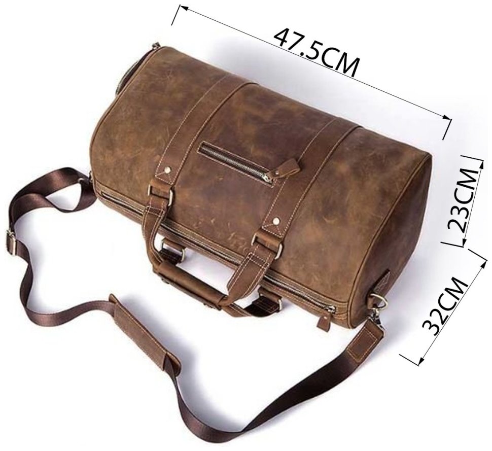 Дорожная сумка в стиле винтаж с карманом для обуви VINTAGE STYLE (14893) modnotak фото №8