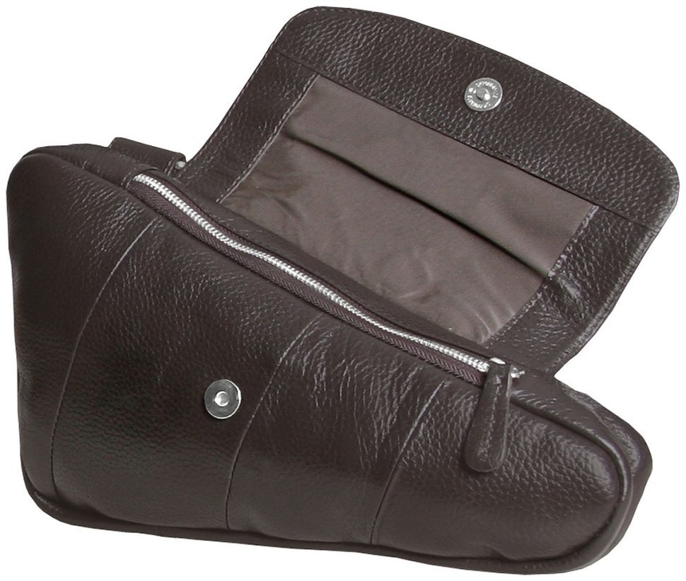 Коричневая мужская сумка крос боди из кожи флотар Vip Collection 102478 фото №5 Коричневая мужская сумка крос боди из кожи флотар Vip Collection 102478 modnotak фото №5