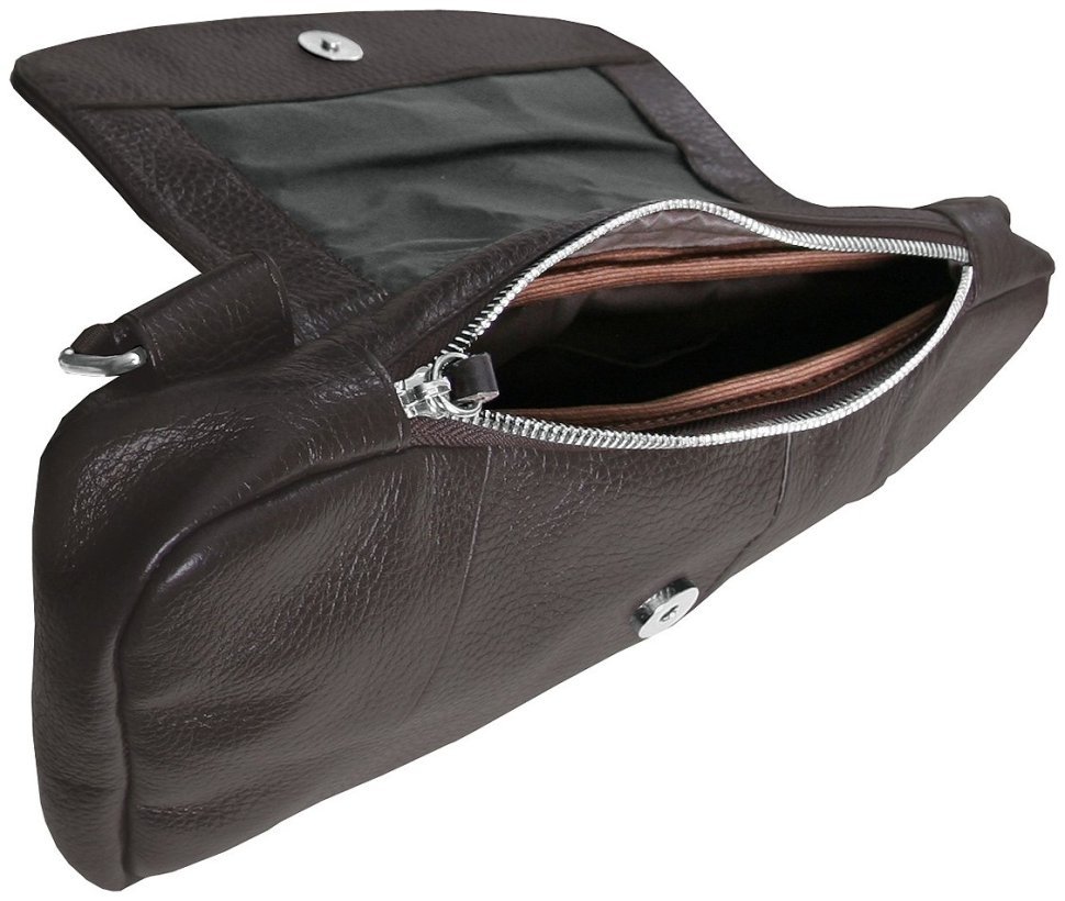 Коричневая мужская сумка крос боди из кожи флотар Vip Collection 102478 фото №6 Коричневая мужская сумка крос боди из кожи флотар Vip Collection 102478 modnotak фото №6