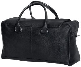 Дорожная сумка черного цвета в коже флотар Vip Collection 102678