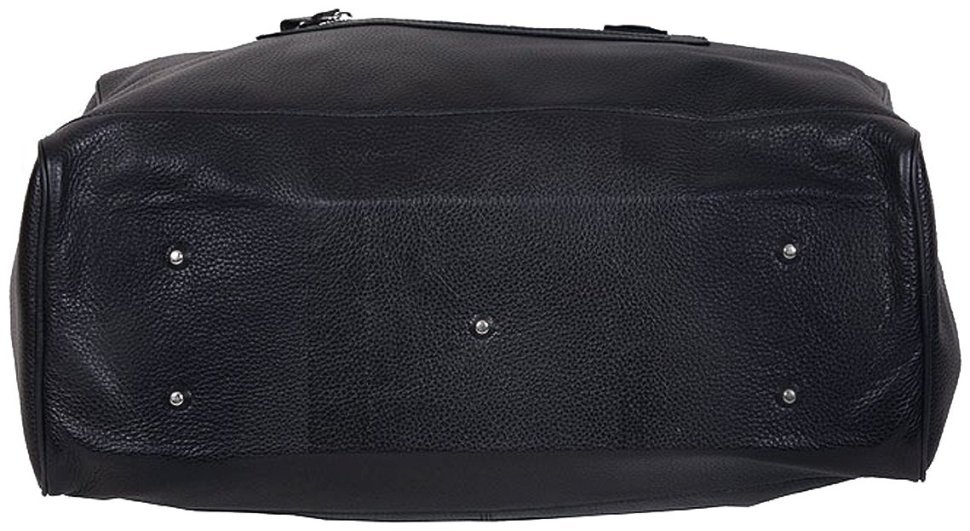 Дорожная сумка черного цвета в коже флотар Vip Collection 102678 modnotak фото №5