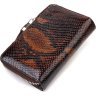 Різнобарвний жіночий гаманець середнього розміру з натуральної шкіри з тисненням під змію CANPELLINI (2421714) - 2
