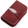 Кошелек женский из натуральной кожи морского ската STINGRAY LEATHER 103178 бордового цвета modnotak фото - 1