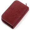 Кошелек женский из натуральной кожи морского ската STINGRAY LEATHER 103178 бордового цвета modnotak фото - 2