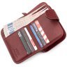 Кошелек женский из натуральной кожи морского ската STINGRAY LEATHER 103178 бордового цвета modnotak фото - 3
