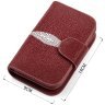 Кошелек женский из натуральной кожи морского ската STINGRAY LEATHER 103178 бордового цвета modnotak фото - 5