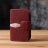 Кошелек женский из натуральной кожи морского ската STINGRAY LEATHER 103178 бордового цвета modnotak фото - 7