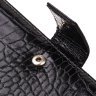 Вертикальный бумажник из натуральной черной кожи с тиснением под крокодила CANPELLINI (2421914) - 3