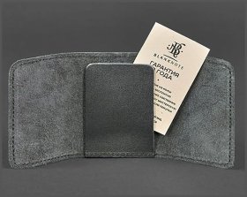 Чорний Картхолдер ручної роботи з натуральної шкіри BlankNote (12968)