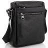 Мужская сумка-планшет через плечо из натуральной кожи черного цвета Tiding Bag (15761) - 1