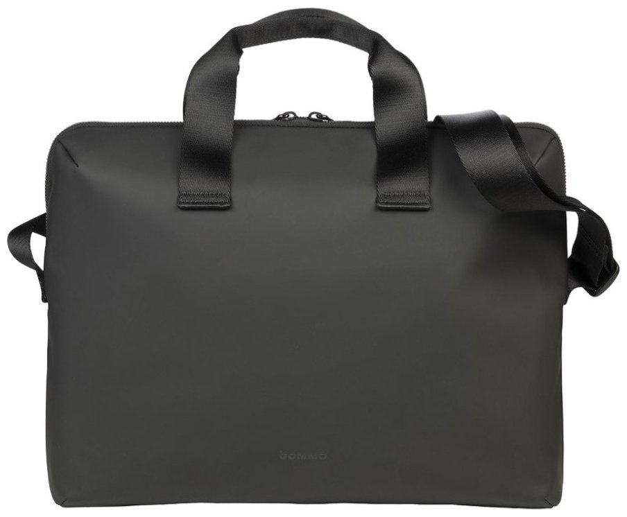 Деловая сумка из прорезиненного текстиля с отделением для ноутбука до 15" черного цвета Tucano Gommo 103578 modnotak фото №3