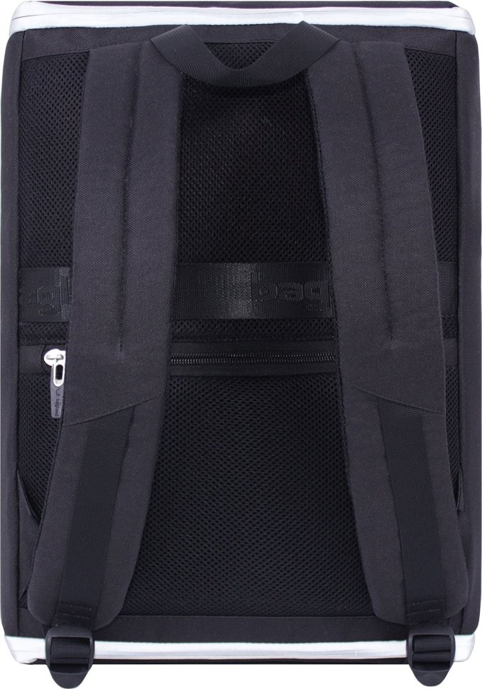 Чорний рюкзак із щільного текстилю з незвичайною блискавкою Bagland (53678)